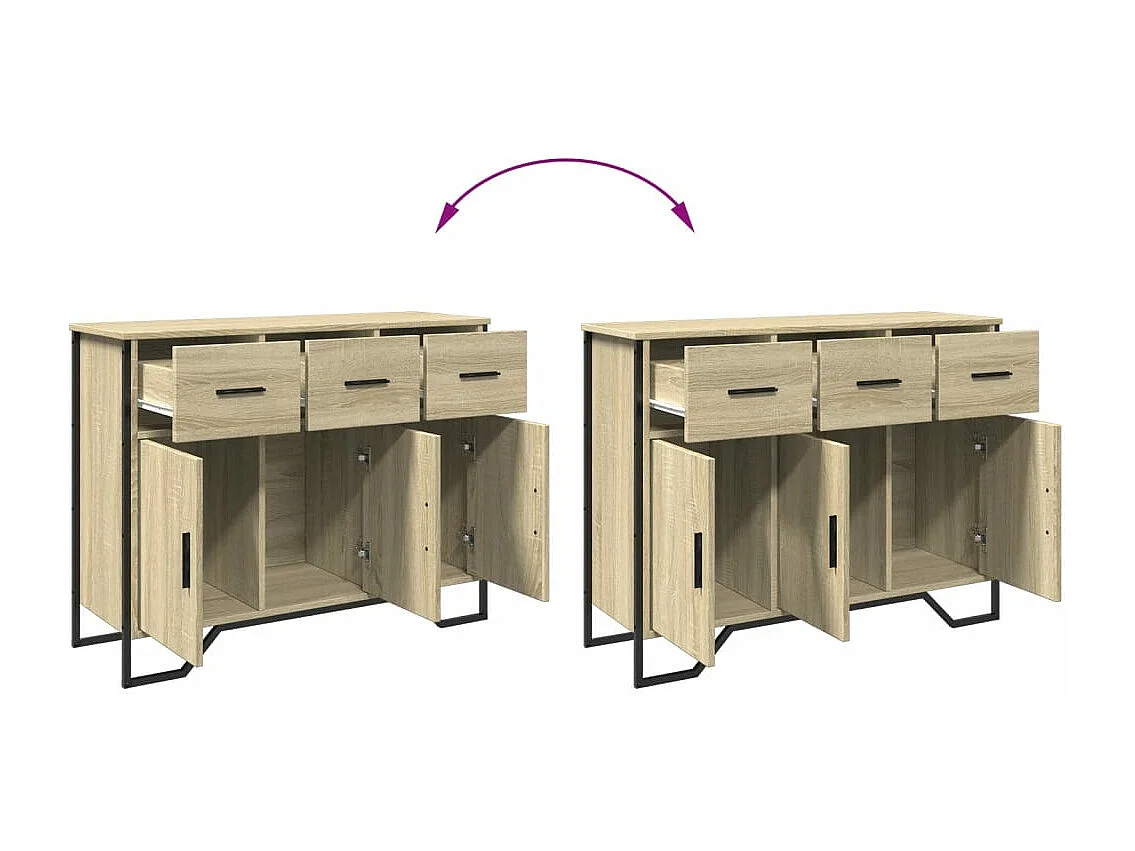Credenza Rovere Sonoma 97x32,5x74,5 cm in Legno Multistrato