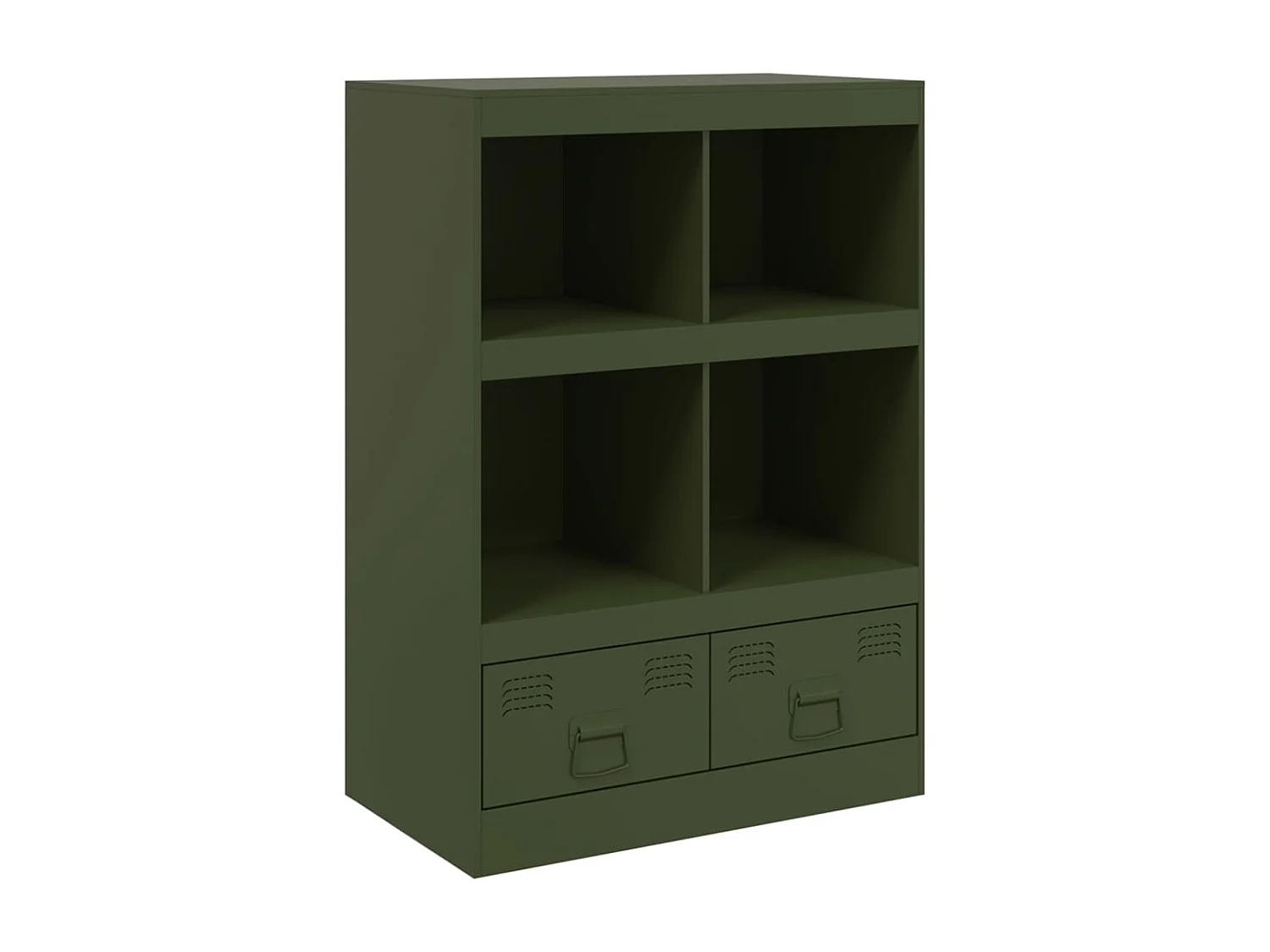 Credenza Verde Oliva 67x39x95 cm in Acciaio