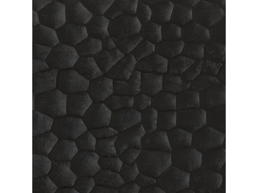 Armoire latérale noir 40x33x75 cm bois massif de manguier