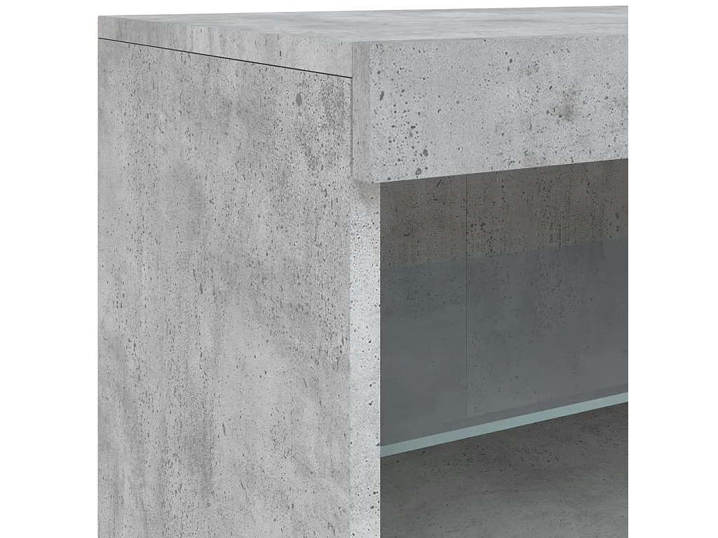 Sideboard mit LED-Leuchten Betongrau 162x37x67 cm