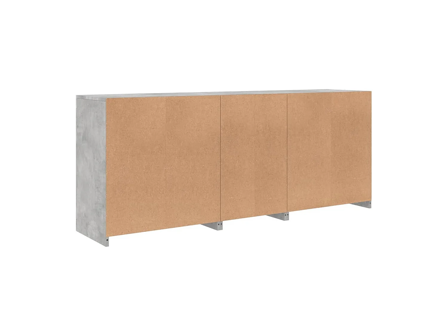 Sideboard mit LED-Leuchten Betongrau 162x37x67 cm