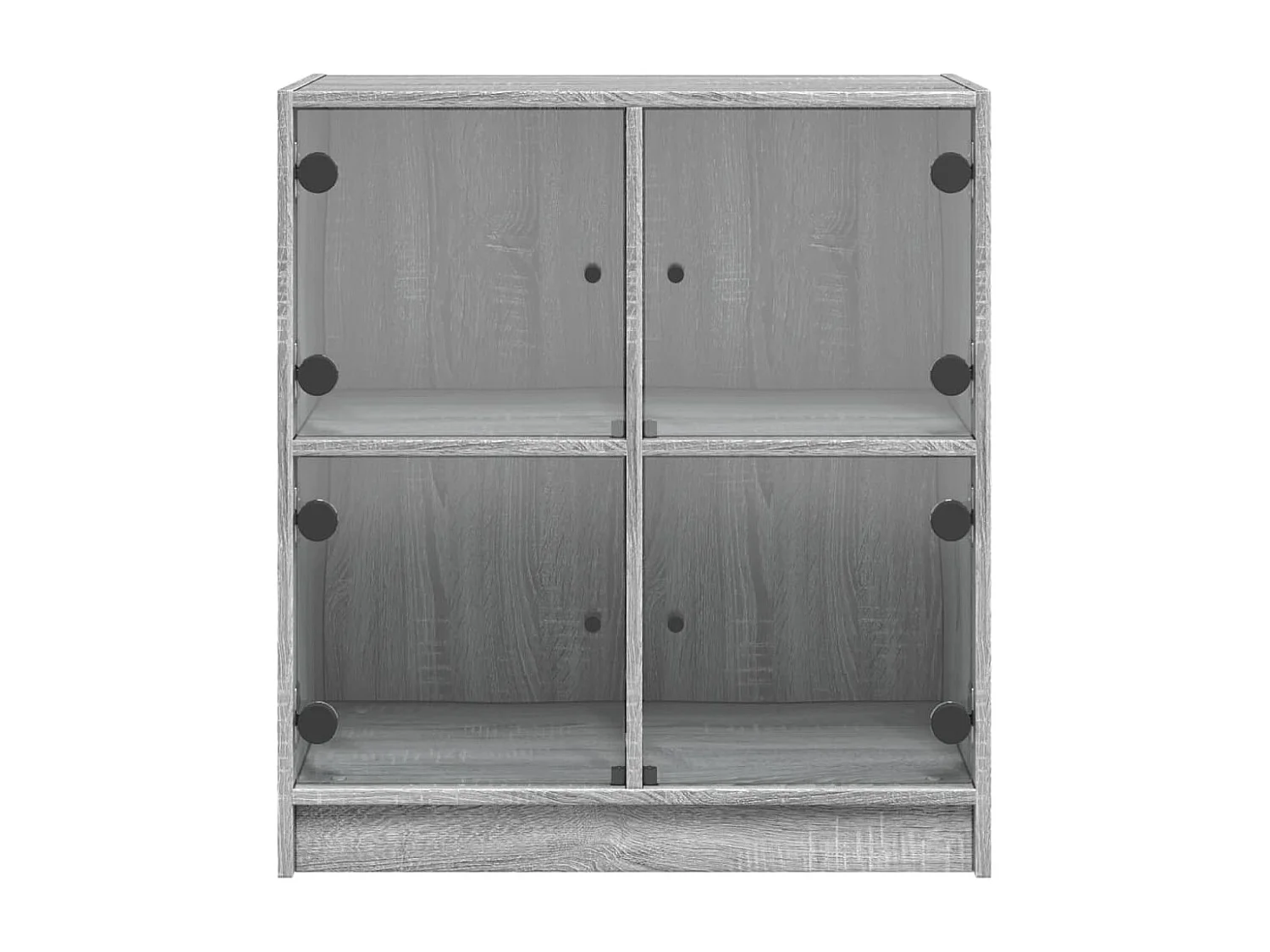 Armoire latérale avec portes en verre sonoma gris 68x37x75,5 cm