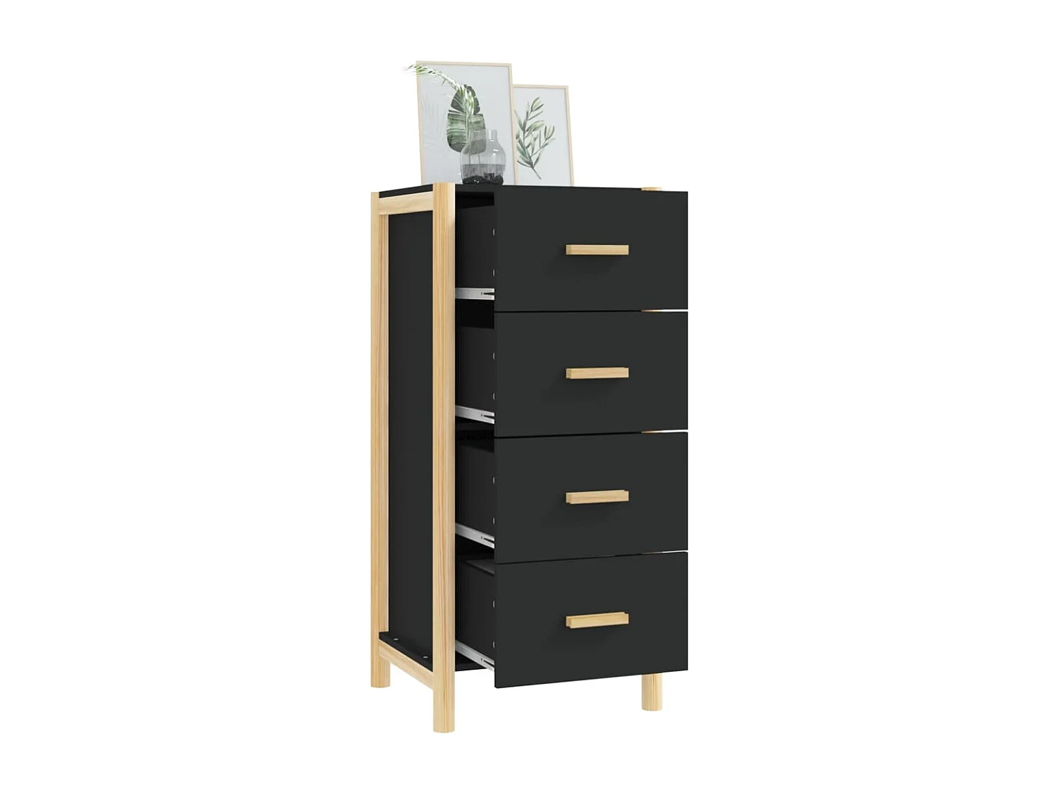 Buffet haut Noir 42x38x90 cm Bois d'ingénierie