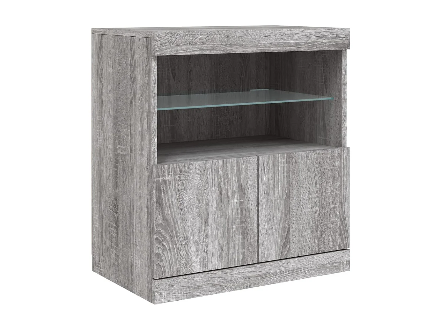 Sideboard mit LED-Leuchten Grau Sonoma 60x37x67 cm