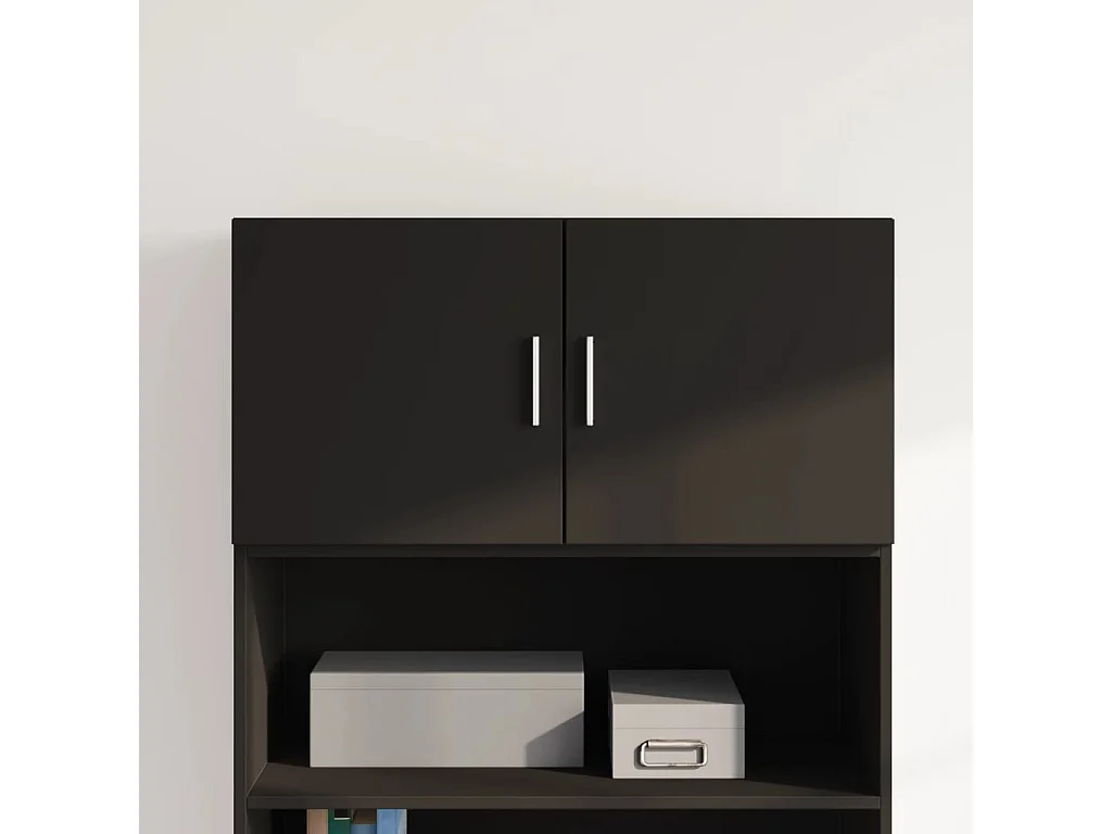 Armário de parede 80x42,5x40 cm derivados de madeira preto