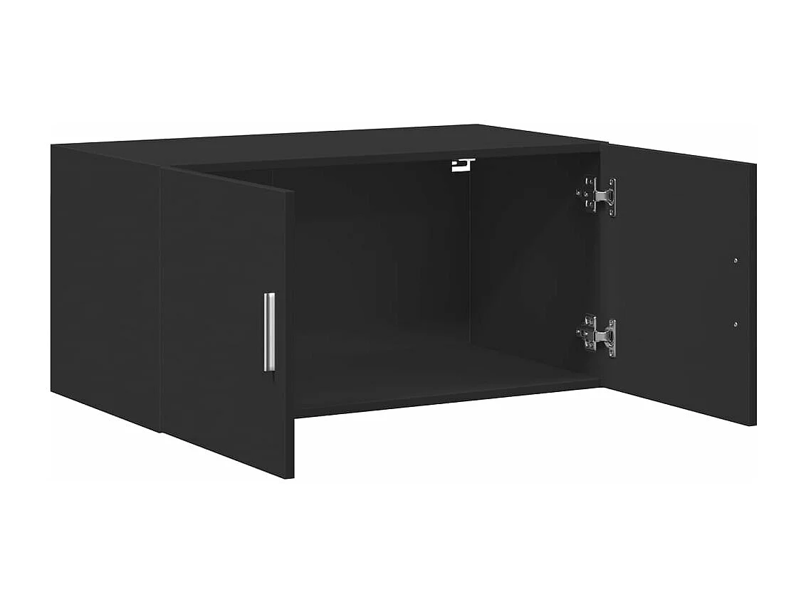 Armário de parede 80x42,5x40 cm derivados de madeira preto