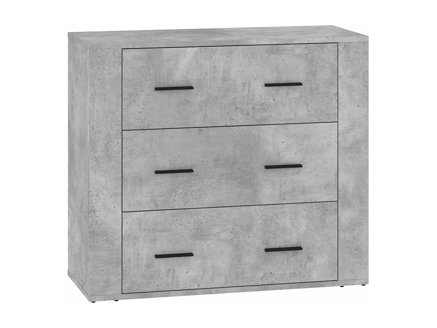 Aparadores 3 piezas madera contrachapada gris cemento