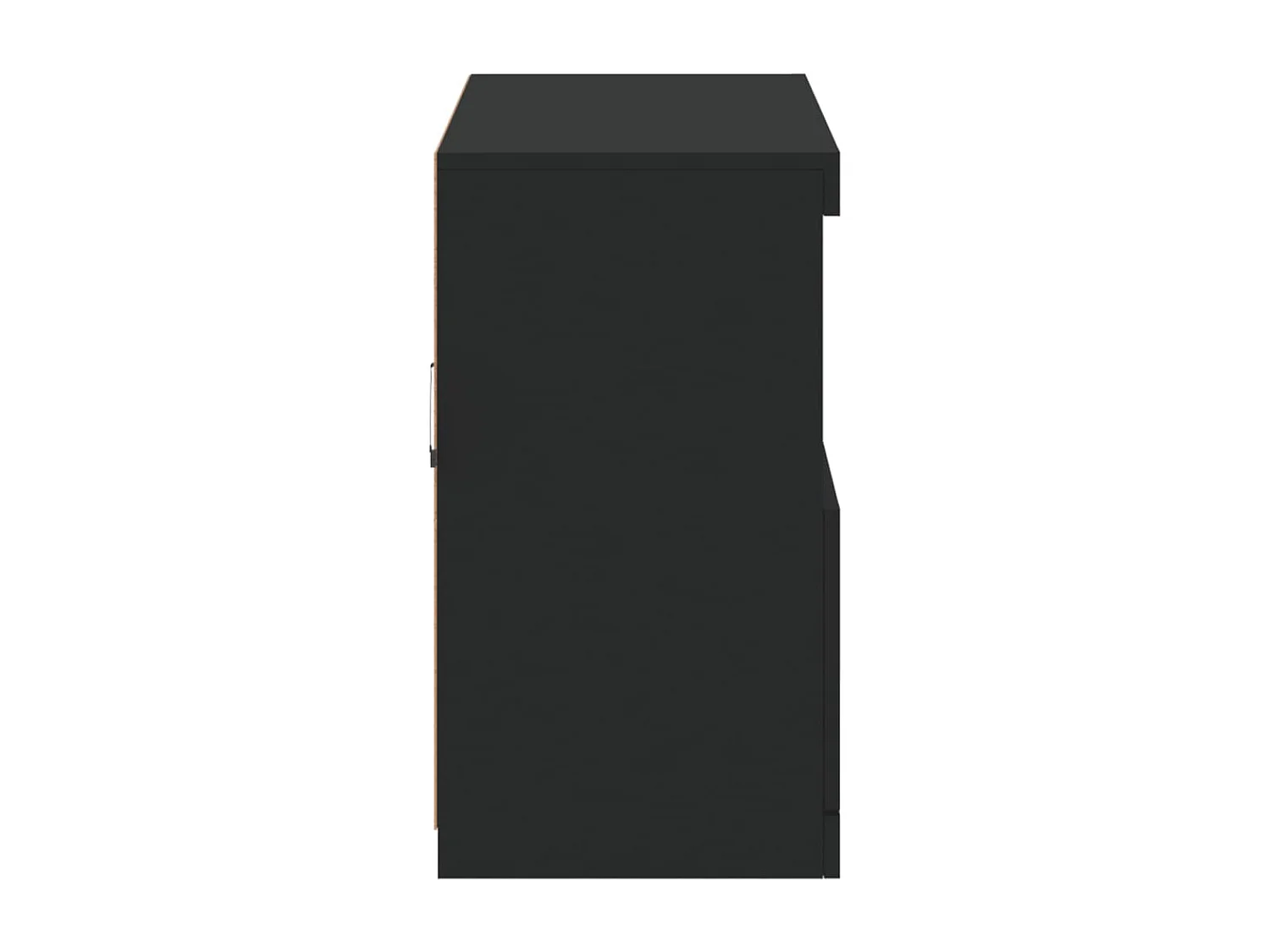 Buffet avec lumières LED noir 81x37x67 cm