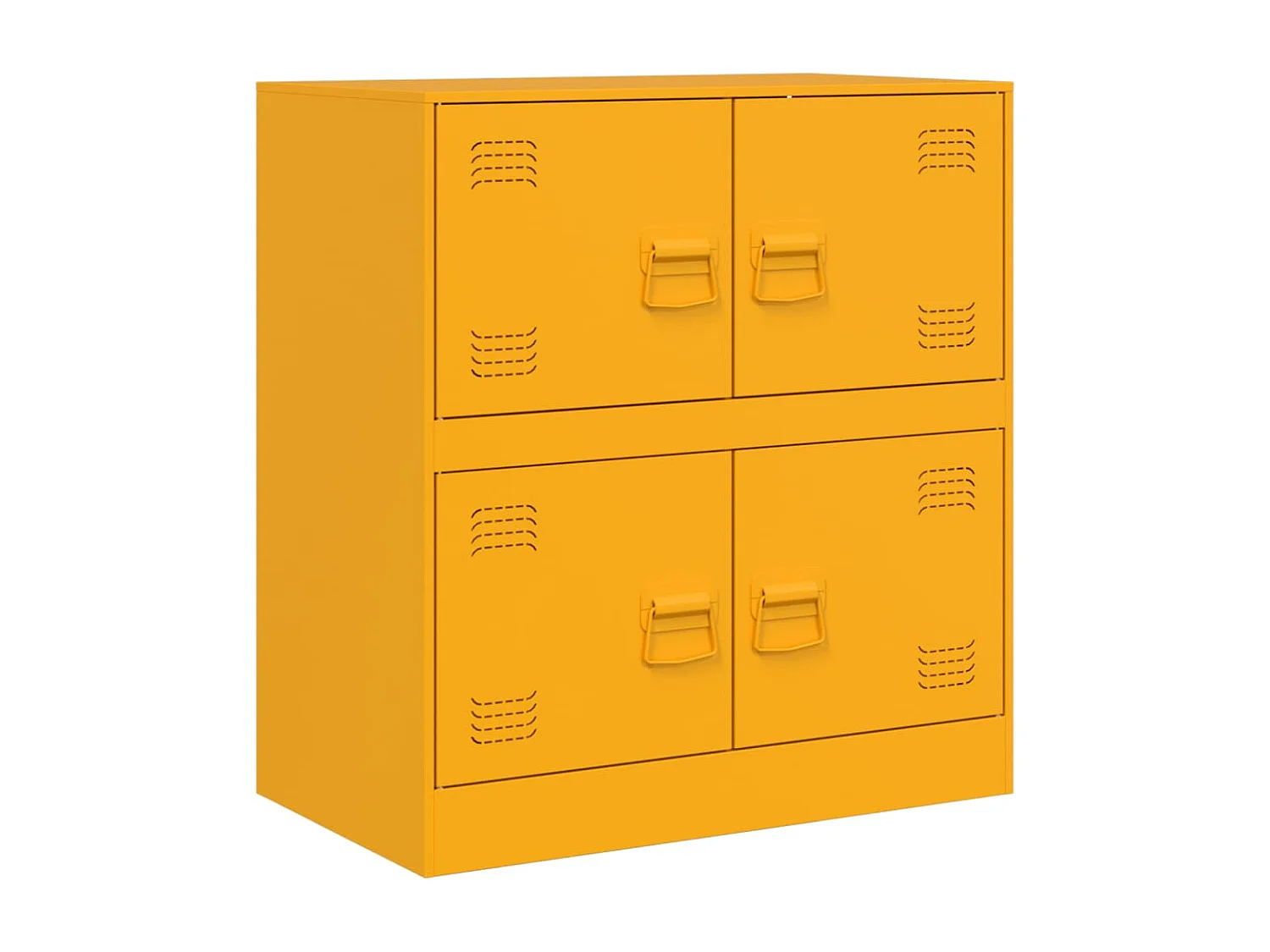 Credenza Giallo Senape 67x39x73 cm in Acciaio