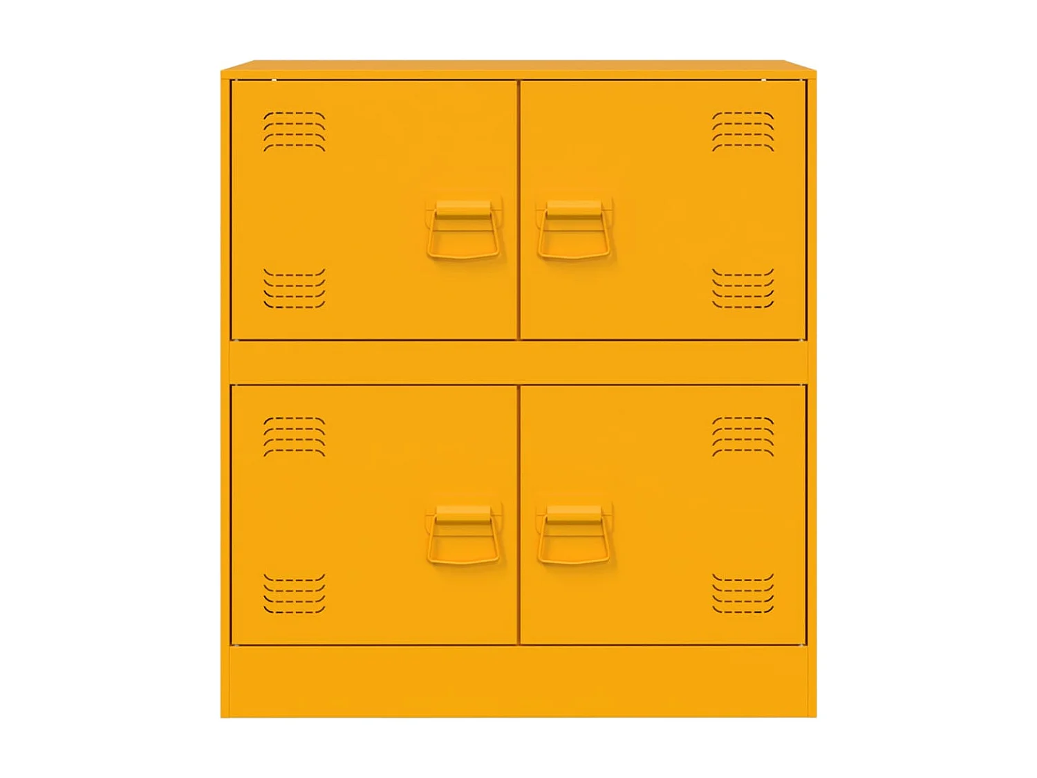 Credenza Giallo Senape 67x39x73 cm in Acciaio