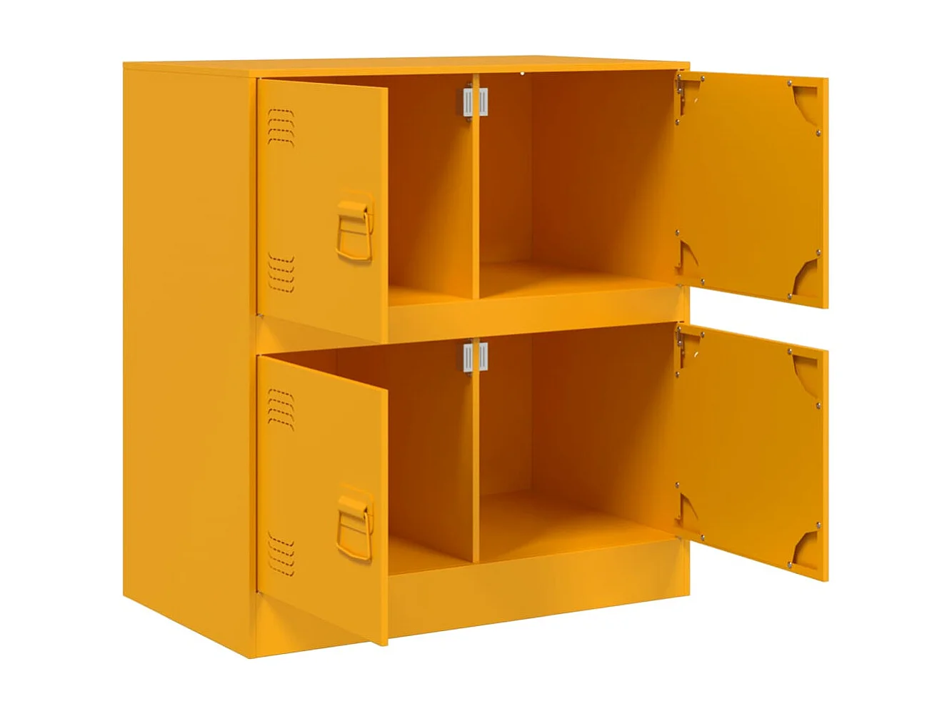 Credenza Giallo Senape 67x39x73 cm in Acciaio