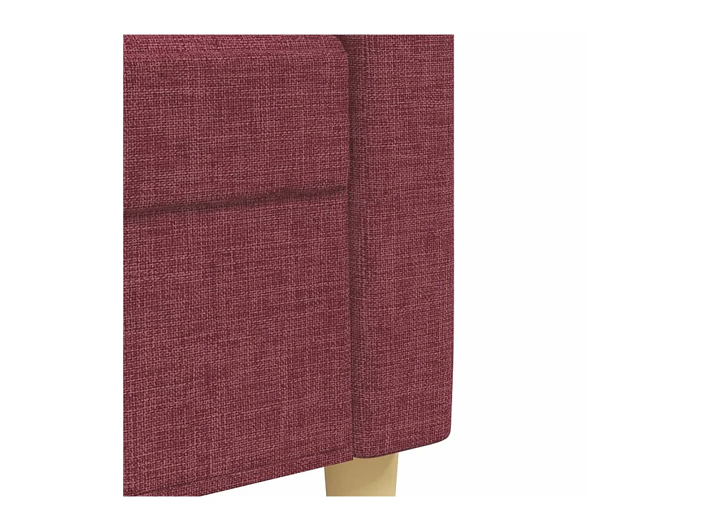 2 pcs conjunto de sofás com almofadas tecido vermelho-tinto