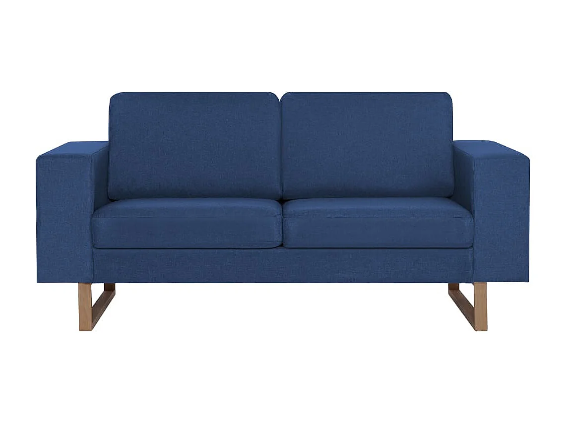 Ensemble de canapé 2 pcs Tissu Bleu