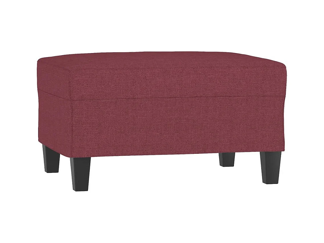 Set di Divani 4 pz con Cuscini Rosso Vino in Tessuto