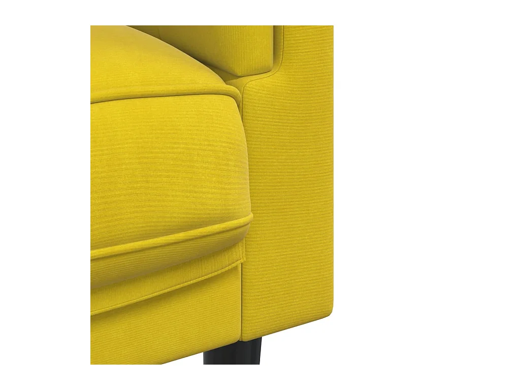 Sessel mit Kissen Gelb Samt