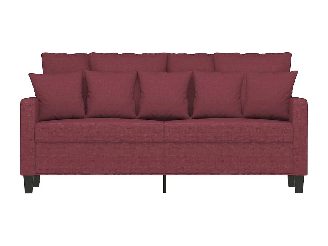 Divano a 2 Posti Rosso Vino 140 cm in Tessuto