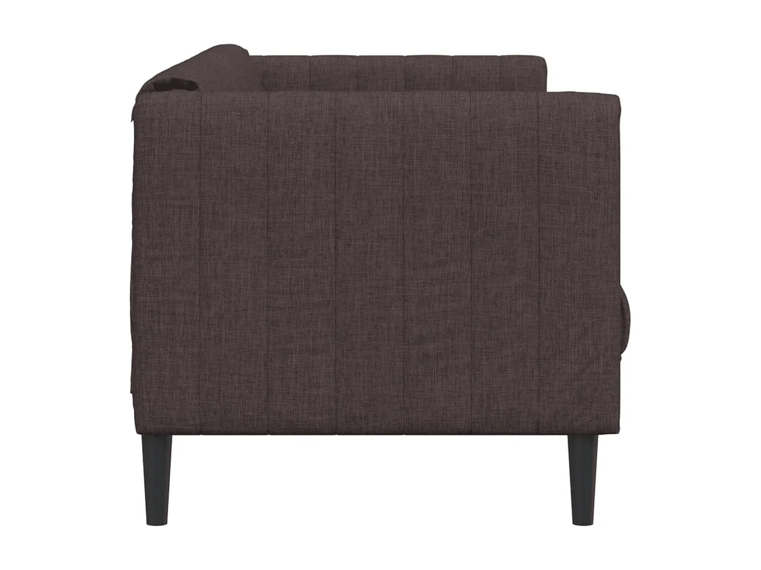 Divano a 3 Posti Marrone Scuro in Tessuto