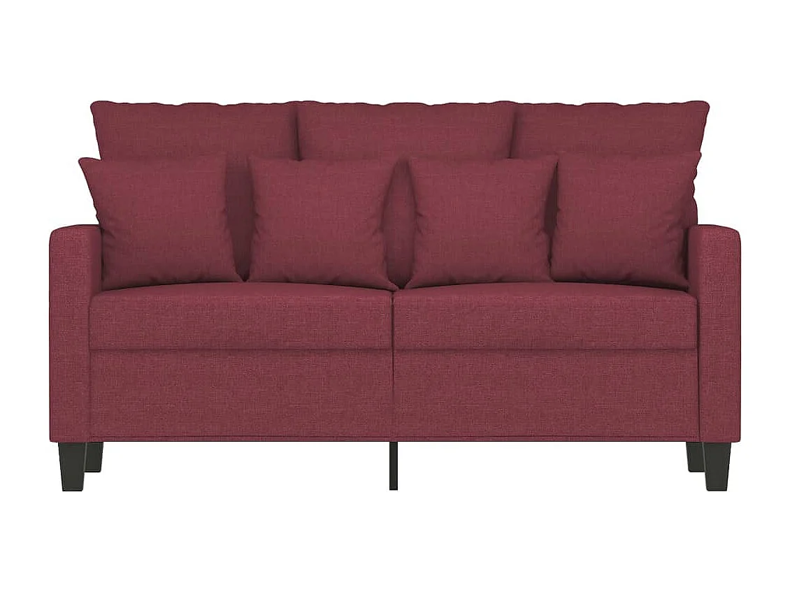 Canapé à 2 places Rouge bordeaux 120 cm Tissu