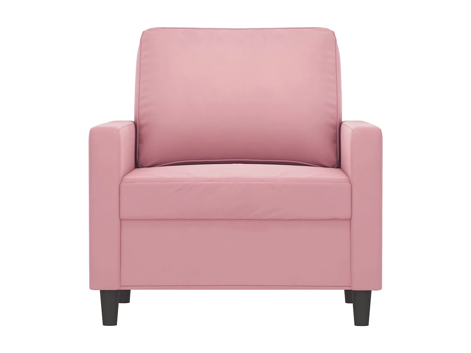 Sillón de terciopelo rosa 60 cm