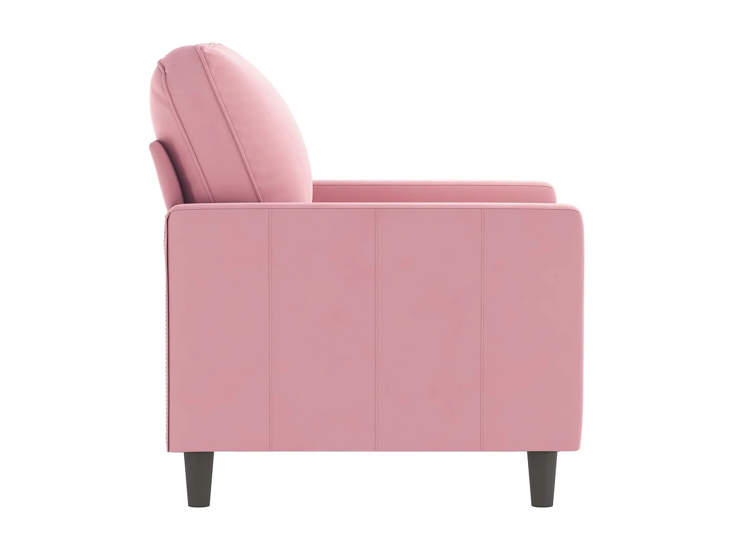Sillón de terciopelo rosa 60 cm