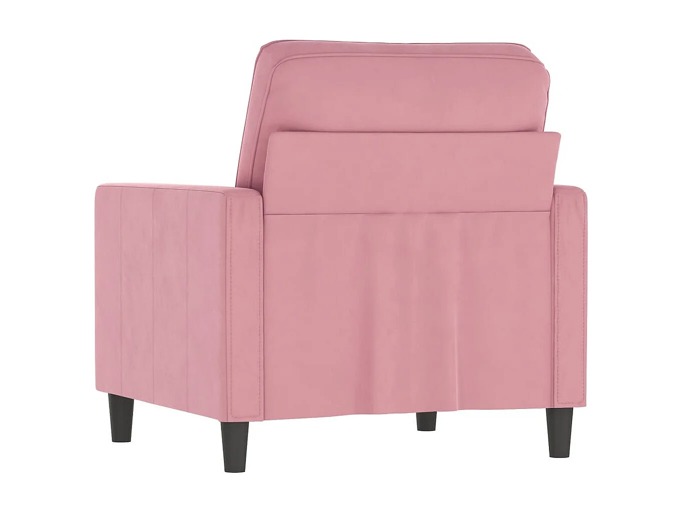 Sillón de terciopelo rosa 60 cm
