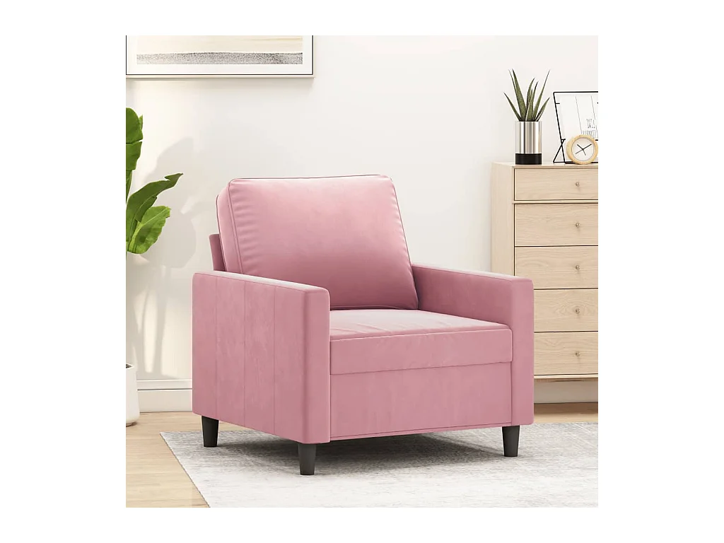 Fauteuil Rose 60 cm Velours