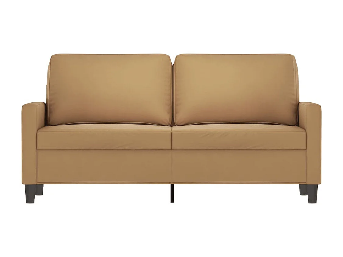 Canapé à 2 places Marron 140 cm Velours