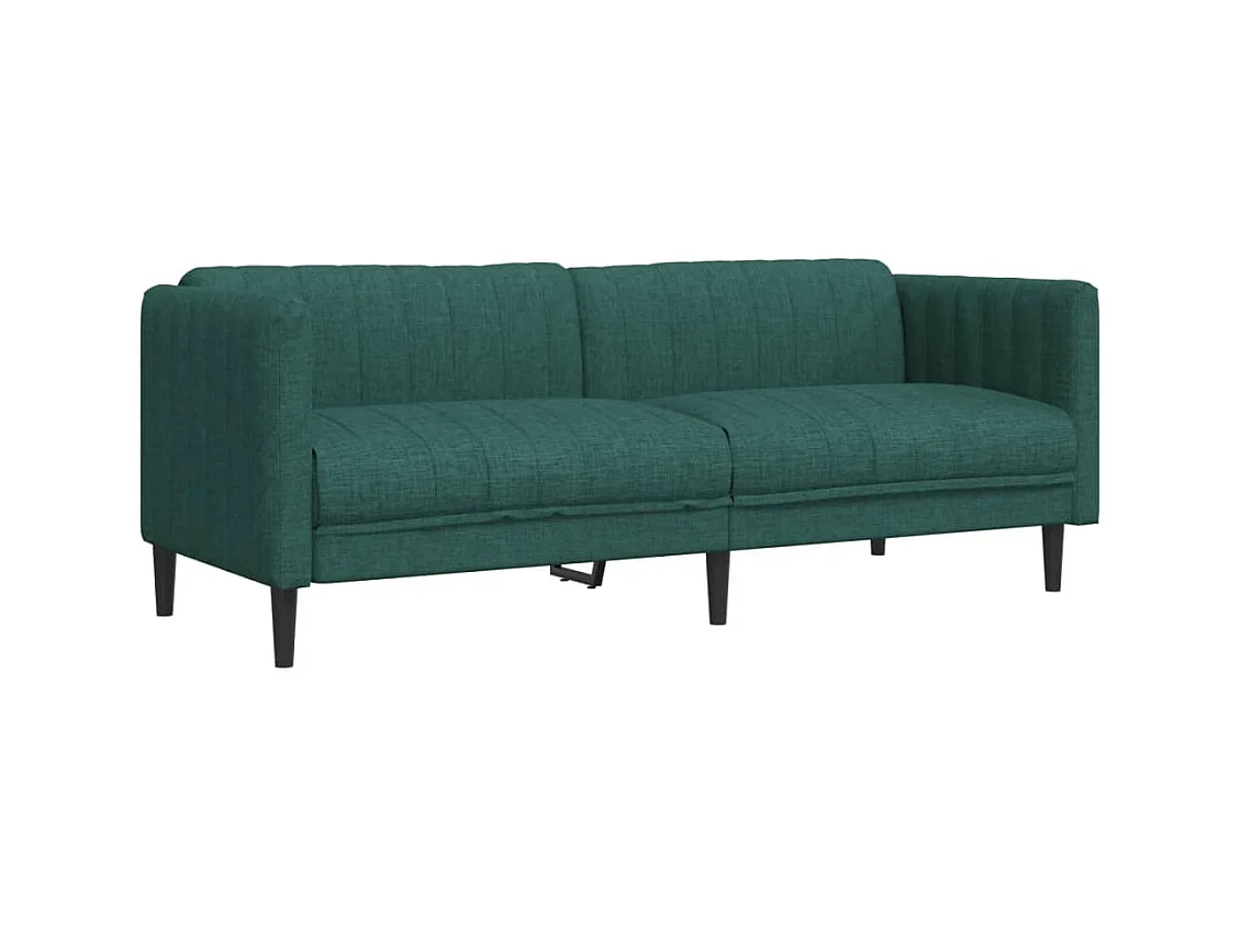 Ensemble de canapés 2 pcs vert foncé tissu