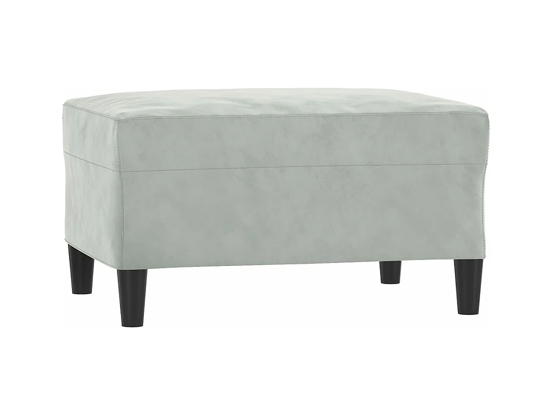 Ensemble de canapés 4 pcs avec coussins gris clair velours