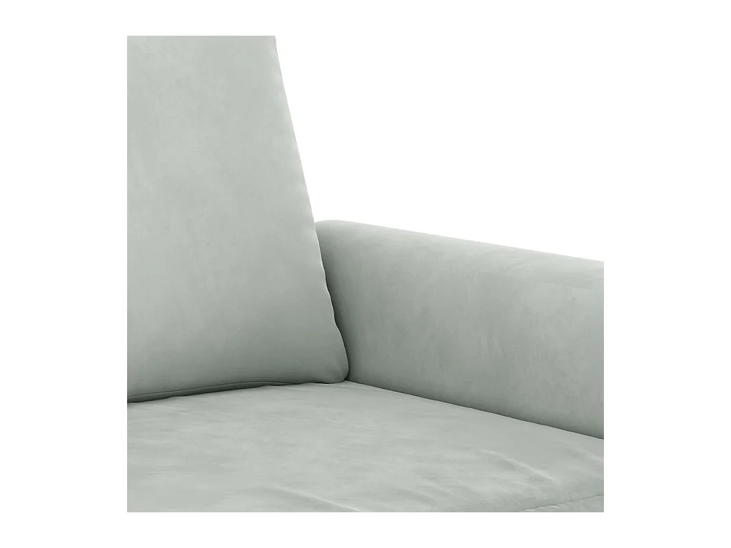 Ensemble de canapés 4 pcs avec coussins gris clair velours