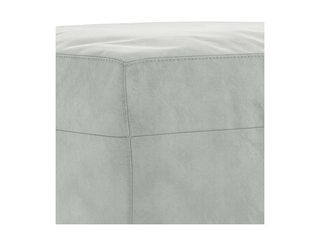 Ensemble de canapés 4 pcs avec coussins gris clair velours