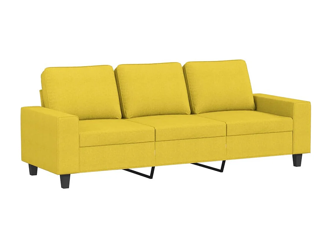 3-Sitzer-Sofa Hellgelb 180 cm Stoff