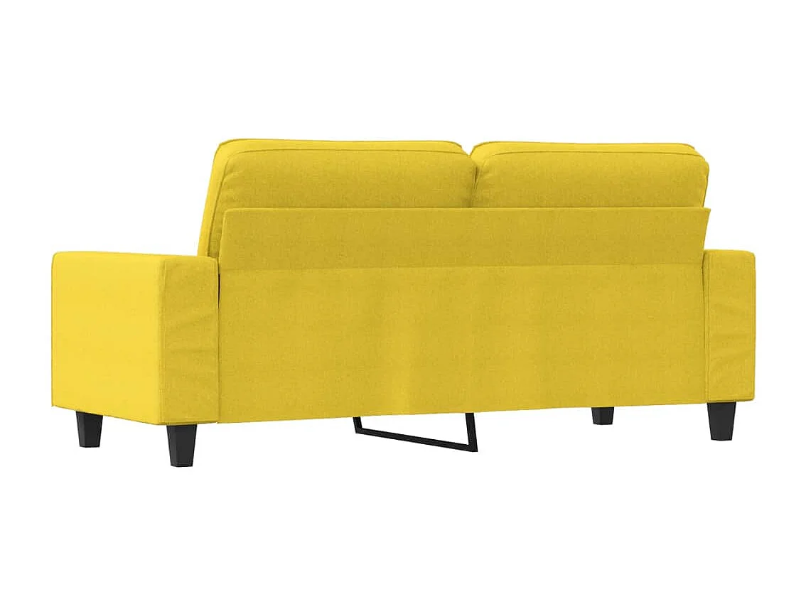 Sofá de 2 lugares 140 cm tecido amarelo-claro