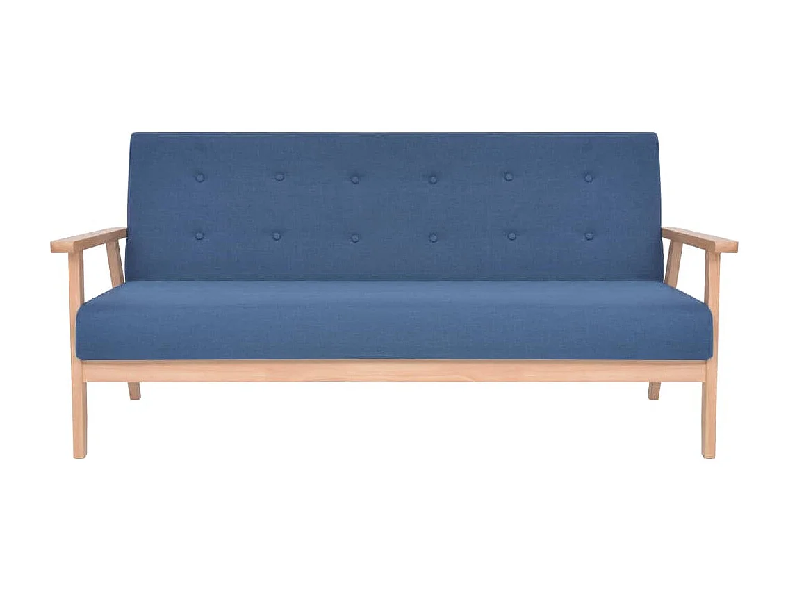 Ensemble de canapé 2 pcs Tissu bleu