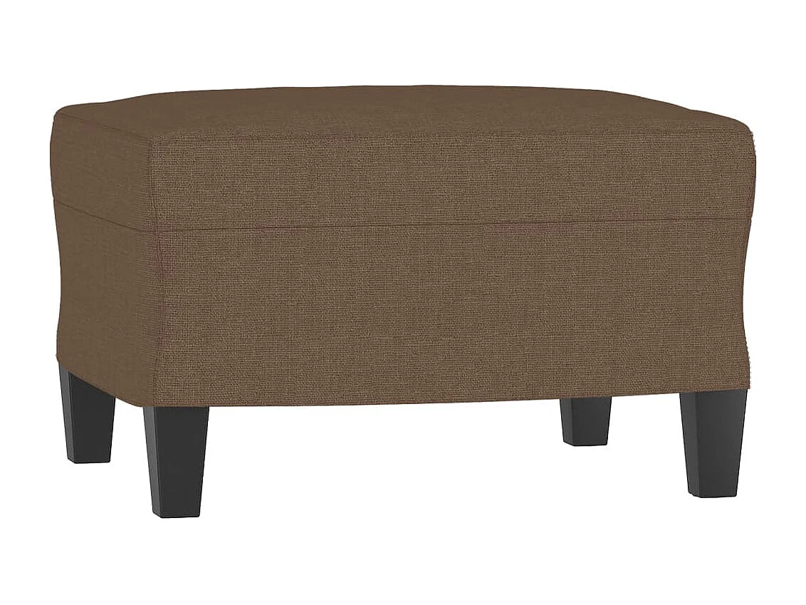 Ensemble de canapés 3 pcs avec coussins marron tissu