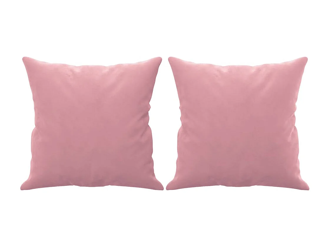 Divano a 2 Posti con Cuscini Rosa 120 cm in Velluto