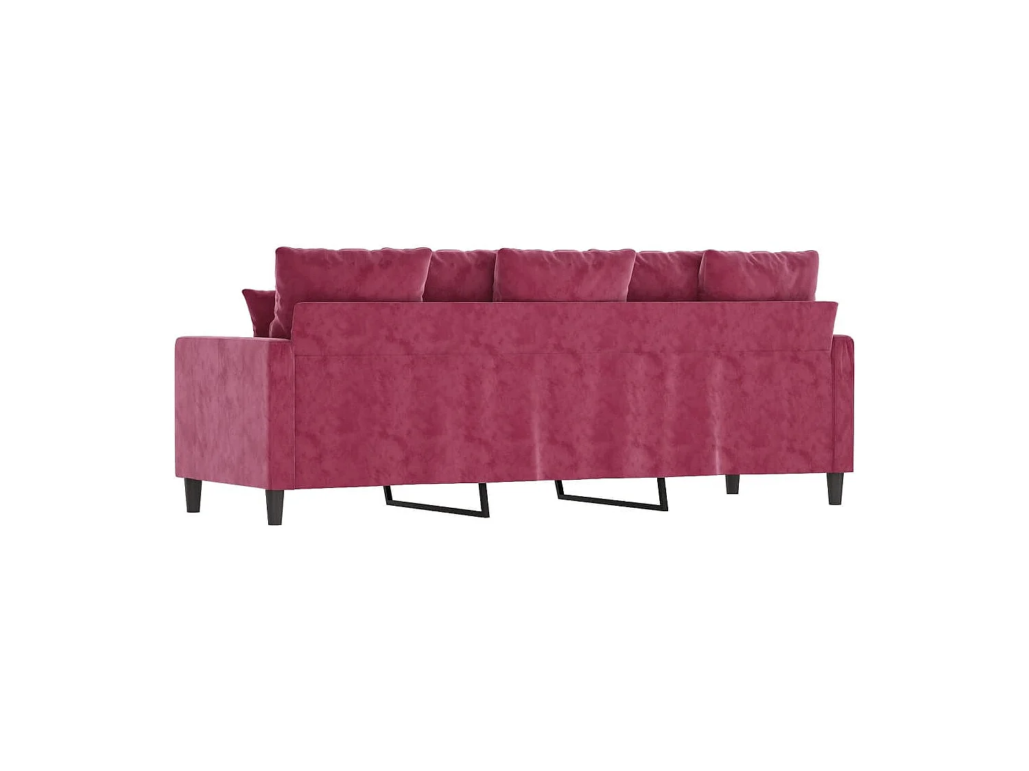 Canapé à 3 places Rouge bordeaux 180 cm Velours
