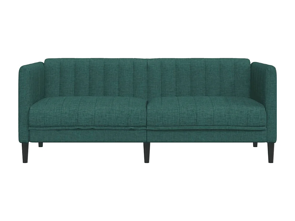 Sofa 2-Sitzer Dunkelgrün Stoff