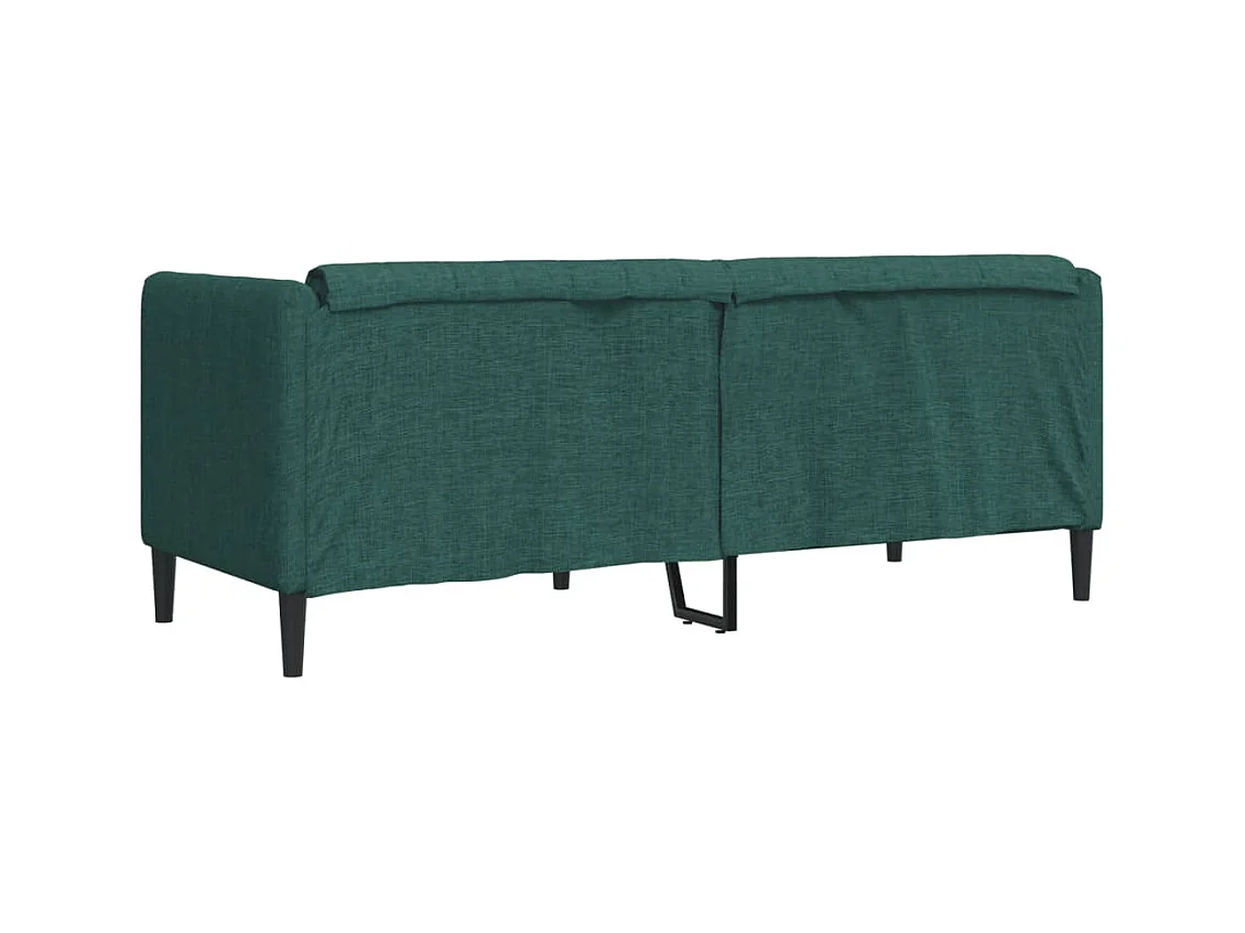 Canapé 2 places vert foncé tissu