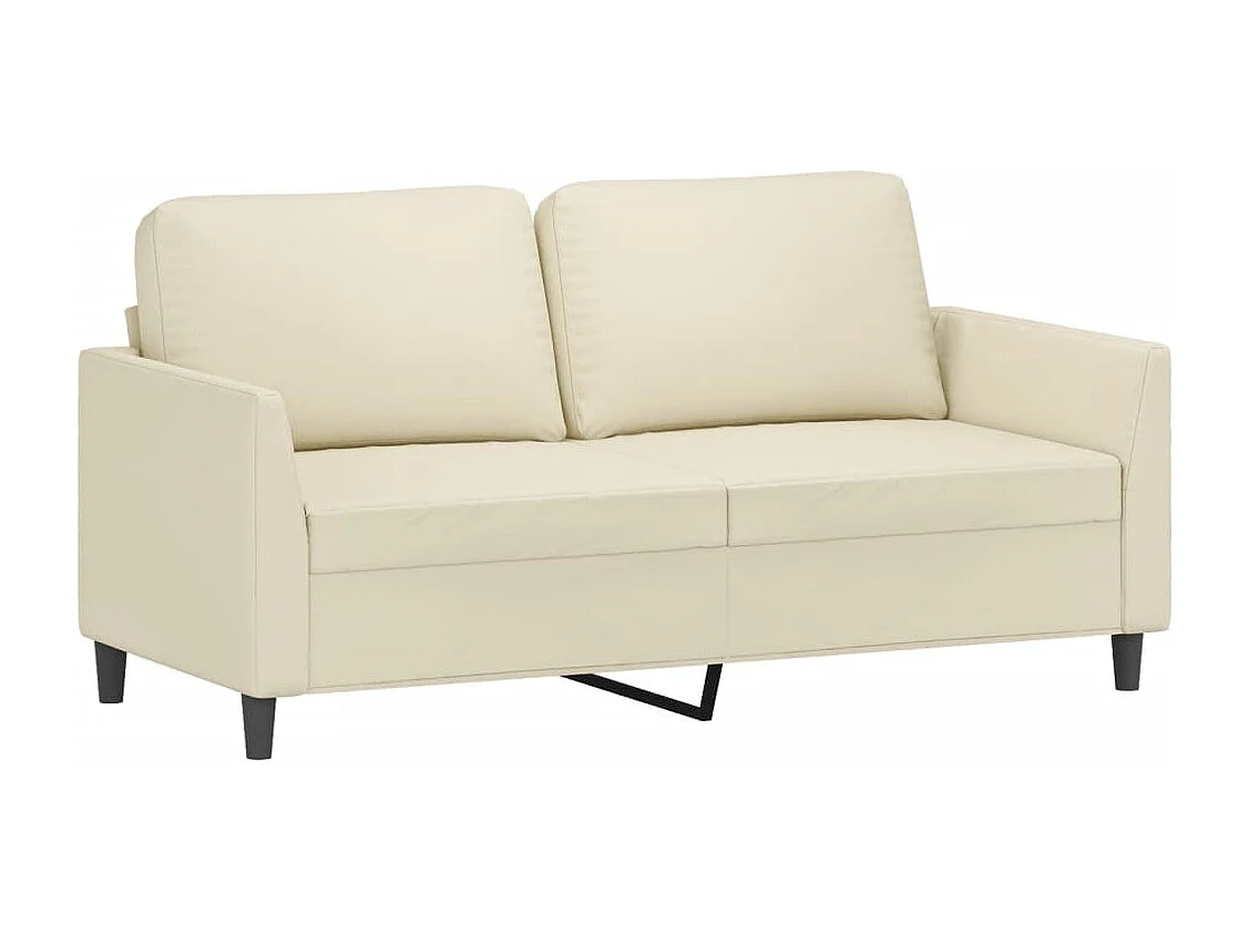 2-Sitzer-Sofa Creme 140 cm Kunstleder