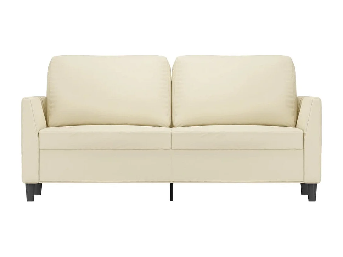 2-Sitzer-Sofa Creme 140 cm Kunstleder