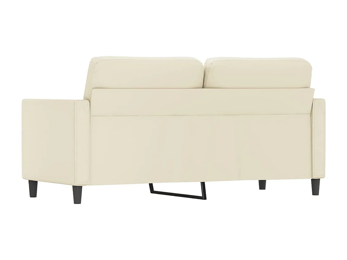 2-Sitzer-Sofa Creme 140 cm Kunstleder