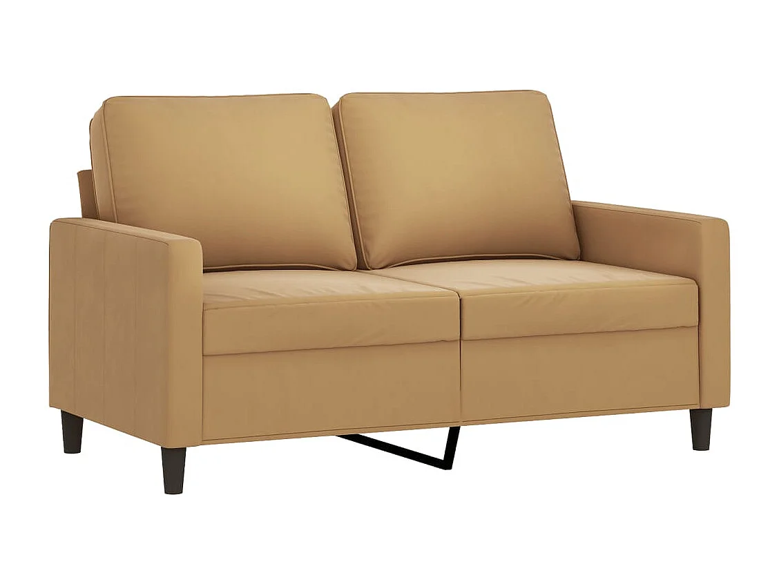 Ensemble de canapés 2 pcs avec coussins Marron Velours