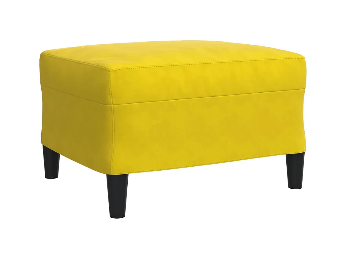 Ensemble de canapés 3 pcs avec coussins Jaune Velours