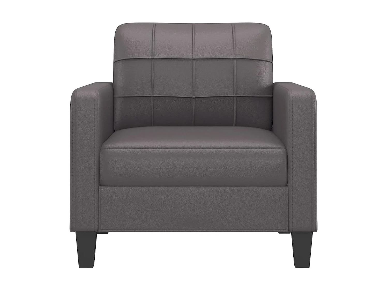 Fauteuil Gris 60 cm Similicuir