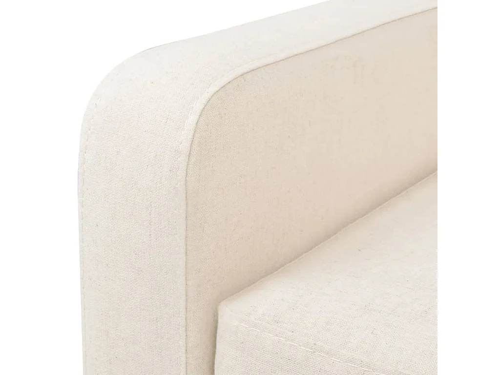 Conjunto de sofás 2 piezas tela blanco crema