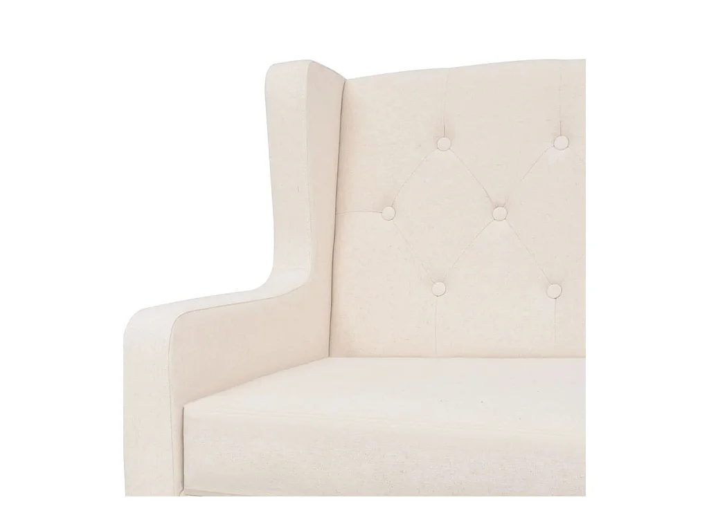 Ensemble de canapés 2 pcs tissu blanc crème