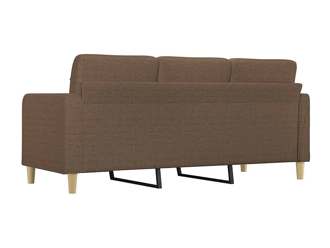 Canapé à 3 places Marron 180 cm Tissu
