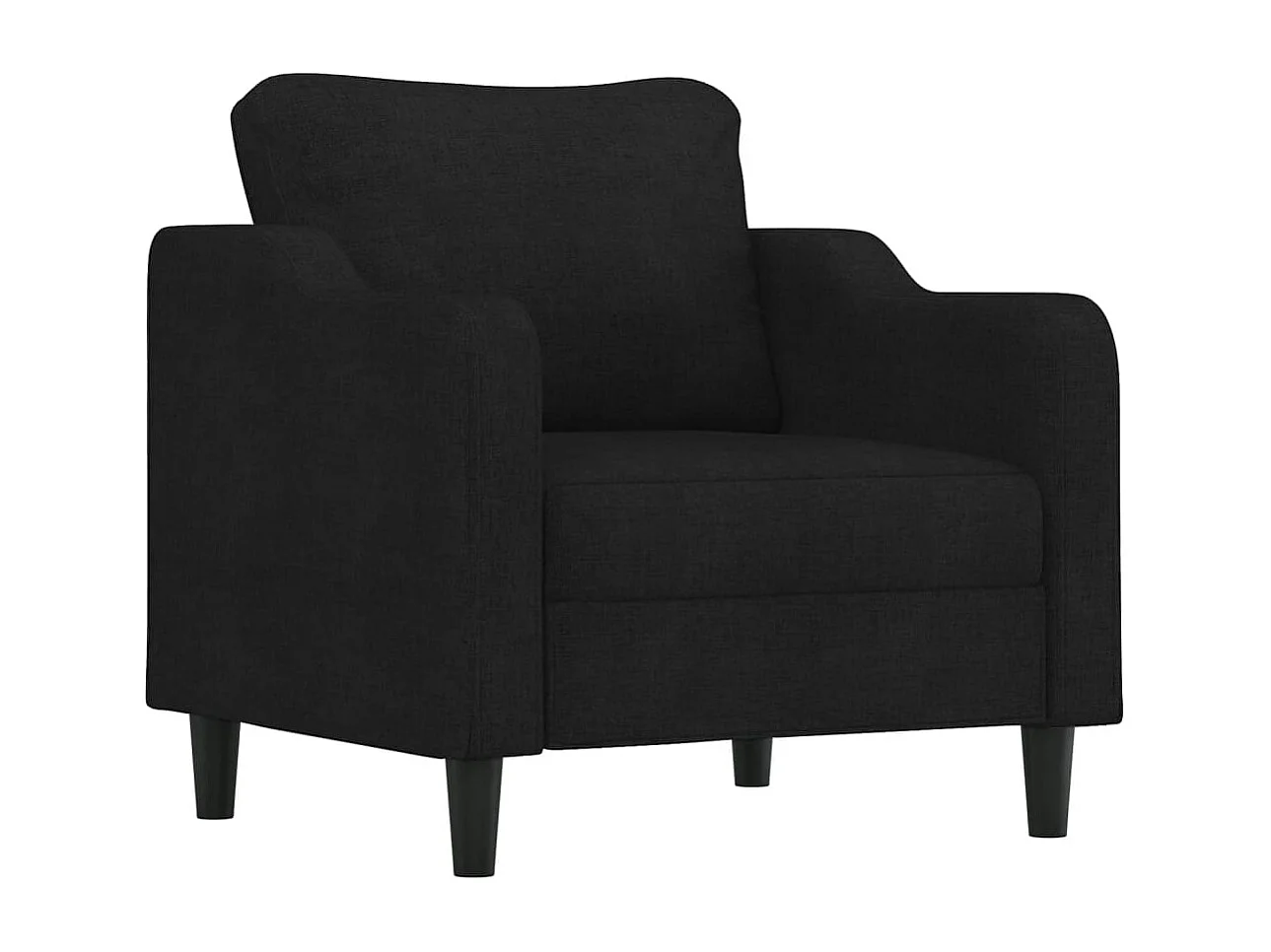 Ensemble de canapés 3 pcs avec coussins Noir Tissu