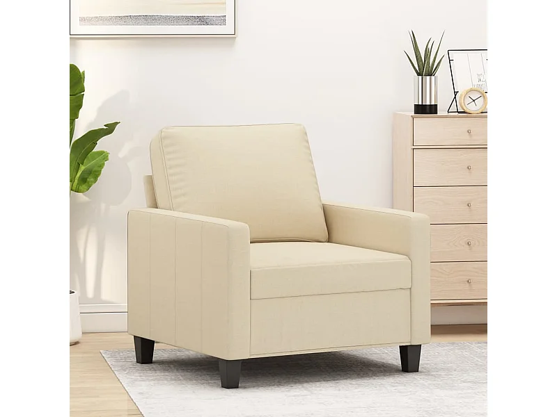 Fauteuil Crème 60 cm Tissu